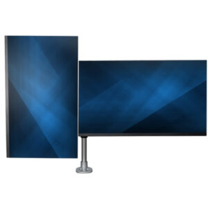 StarTech.com Brazo Articulado Prémium para Dos Monitores de hasta 30" - Soporte VESA de Altura Ajustable - Montaje Mordaza/Ojal en Escritorio - con Rotación, Inclinación y Giro - Plata