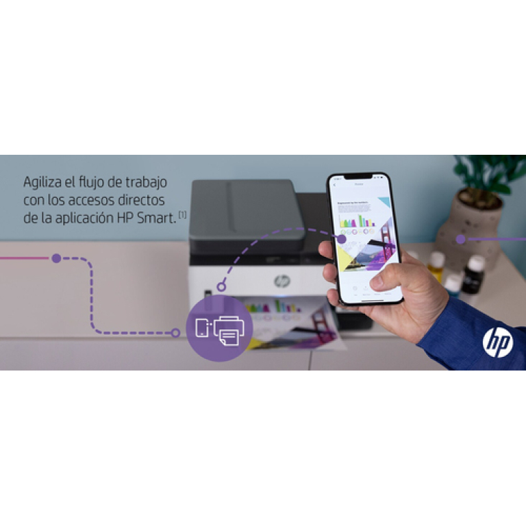 HP Smart Tank Impresora multifunción 7605, Color, Impresora para Home y Home Office, Impresión, copia, escaneado, fax, AAD y conexión inalámbrica, AAD de 35 hojas; Escanear a PDF; Impresión a doble cara