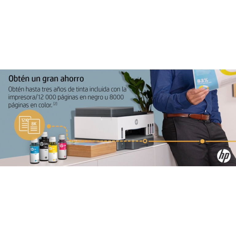 HP Smart Tank Impresora multifunción 7605, Color, Impresora para Home y Home Office, Impresión, copia, escaneado, fax, AAD y conexión inalámbrica, AAD de 35 hojas; Escanear a PDF; Impresión a doble cara