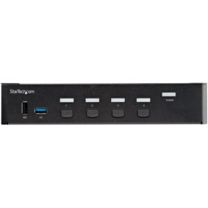StarTech.com Switch Conmutador KVM de 4 Puertos HDMI 2.0 4K para 1 Monitor - Vídeo de 4K y 60Hz Ultra HD - HDR - Hub Ladrón USB 3.0 de 2 Puertos y 4 Puertos USB 2.0 HID - Audio - HotKey - TAA
