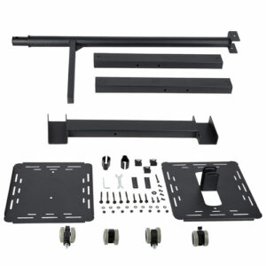 StarTech.com Soporte Móvil para Proyector y Ordenador Portátil - Carrito de Servicio Pesado para Proyector (2 Estantes) - de Altura Ajustable para Presentaciones - con Ruedas Bloqueables