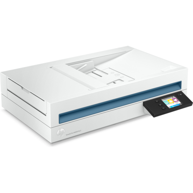 HP Scanjet Pro N4600 fnw1 Escáner de superficie plana y alimentador automático de documentos (ADF) 1200 x 1200 DPI A5 Blanco