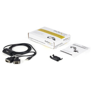 StarTech.com Cable 1,8m USB a 2 Puertos Serie Serial RS232 DB9 Retención del Puerto de Asignación COM