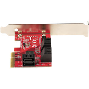 StarTech.com Tarjeta PCIe SATA - Tarjeta Controladora PCI Express de 6 Puertos SATA - 6Gbps - con Bracket de Perfil Bajo - con Conectores SATA Apilados - ASM1166 sin RAID