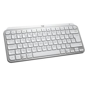 Logitech MX Keys Mini for Business teclado RF Wireless + Bluetooth AZERTY Francés Aluminio, Blanco