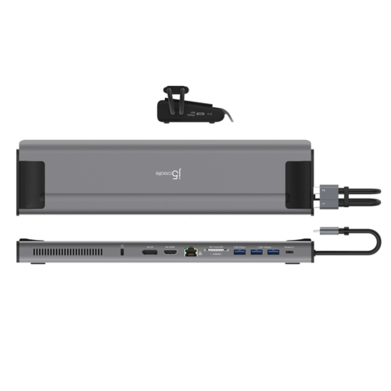 j5create JCD552-N Estación de acoplamiento de pantalla triple USB-C® con adaptador PD de 100 W - UE