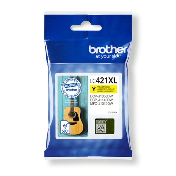 Brother LC421XLY cartucho de tinta 1 pieza(s) Original Amarillo