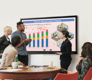 Alternative view of Sharp PN-70HC1E Pantalla plana para señalización digital 177,8 cm (70") LCD 350 cd / m² 4K Ultra HD Negro Pantalla táctil