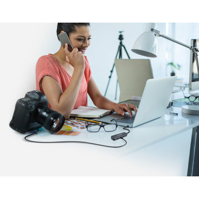 D-Link DUB-2325 hub de interfaz USB Tipo C 5000 Mbit/s Gris