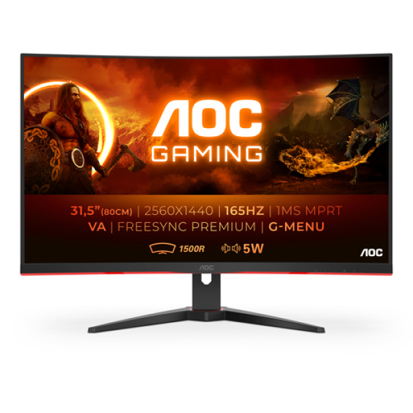 AOC G2 CQ32G2SE/BK LED display 80 cm (31.5") 2560 x 1440 Pixeles 2K Ultra HD Negro