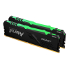 Reacondicionado | Kingston FURY Beast RGB - DDR4 - kit - 16 GB: 2 x 8 GB - DIMM de 288 contactos - 3200 MHz / PC4-25600 - CL16 - 1.35 V - sin búfer - no ECC - negro