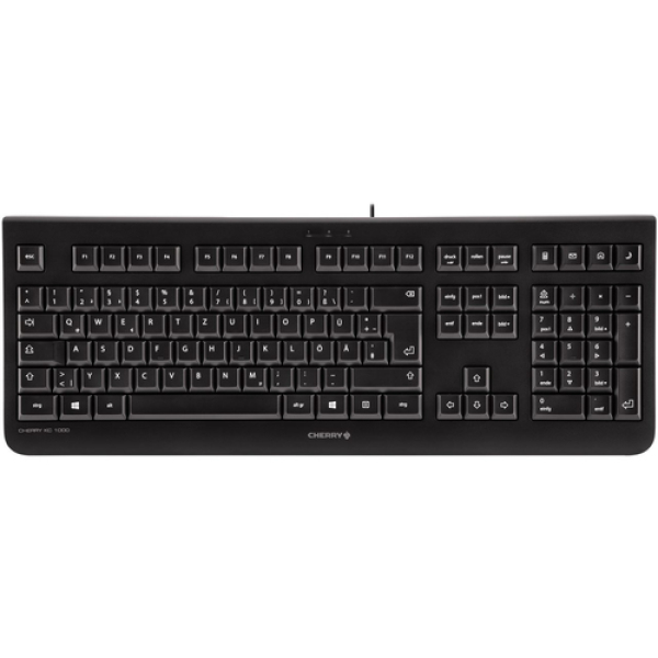 CHERRY KC 1000 teclado USB QWERTY Nórdico Negro