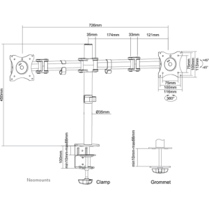 Neomounts by Newstar Select Soporte de escritorio Neomounts para monitor Neomounts by Newstar Select Soporte de escritorio Neomounts para monitor