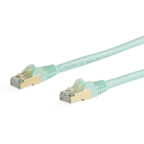 StarTech.com Cable de 5m de Red Ethernet CAT6a Aqua RJ45 STP