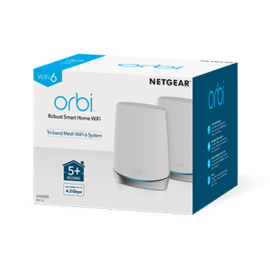 NETGEAR Orbi RBK752 AX4200 WiFi 6 Mesh System Tribanda (2,4 GHz/5 GHz/5 GHz) Wi-Fi 6 (802.11ax) Blanco 5 Interno 4 GHz/5 GHz/5 GHz) Wi-Fi 6 (802.11ax) Blanco 5 Interno