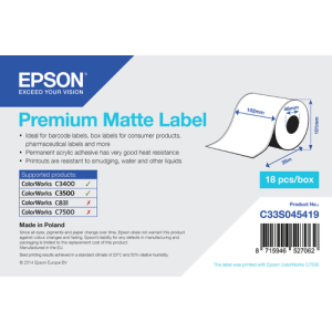 Epson Rollo continuo de Premium Matte Label