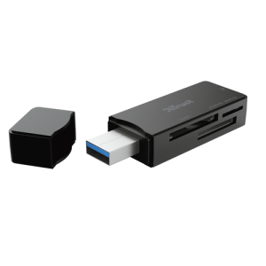 Alternative view of Trust NANGA lector de tarjeta USB 3.2 Gen 1 (3.1 Gen 1) Type-A Negro