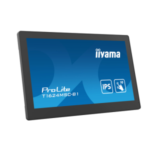 iiyama T1624MSC-B1 pantalla de señalización Panel plano interactivo 39,6 cm (15.6") LCD 450 cd / m² Full HD Negro Pantalla táctil 24/7
