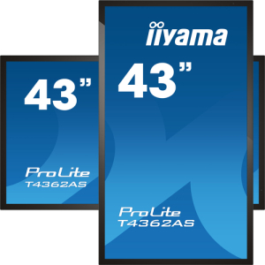 iiyama T4362AS-B1 pantalla de señalización Panel plano interactivo 108 cm (42.5") IPS 500 cd / m² 4K Ultra HD Negro Pantalla táctil Procesador incorporado Android 8.0 24/7 iiyama T4362AS-B1 pantalla de señalización Panel plano interactivo 108 cm (42.5") IPS 500 cd / m² 4K Ultra HD Negro Pantalla táctil Procesador incorporado Android 8.0 24/7