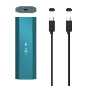 AISENS Caja Externa M.2 (NGFF) ASM2-019BLU SATA/NVMe a Usb3.1 Gen2, Azul