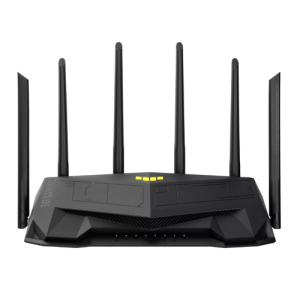 ASUS TUF Gaming AX6000 (TUF-AX6000) router inalámbrico Gigabit Ethernet Doble banda (2,4 GHz / 5 GHz) Negro ASUS TUF Gaming AX6000 (TUF-AX6000) router inalámbrico Gigabit Ethernet Doble banda (2,4 GHz / 5 GHz) Negro