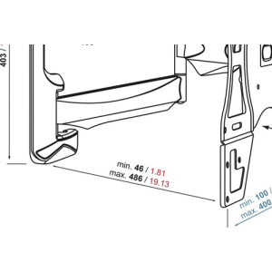Vogel's PHW 400M 94 cm (37") Negro