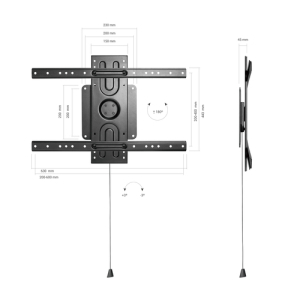 AISENS Soporte ECO en Formato Vertical / Horizontal para Monitor/TV 50Kg de 37-80, Negro