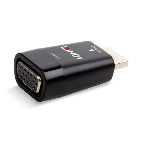 Lindy 38194 adaptador de cable de vídeo HDMI tipo A (Estándar) VGA Negro