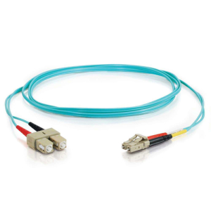 Alternative view of C2G 85531 cable de fibra optica 1 m LC SC OFNR Turquesa