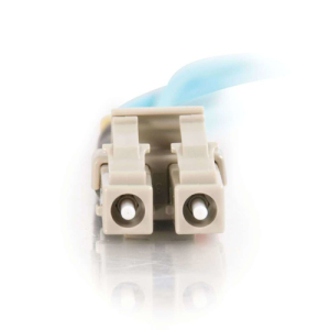 C2G Cable de fibra óptica multimodo dúplex de 5 m LC-LC 10 Gb 50/125 OM3 de PVC (LSZH), color azul claro