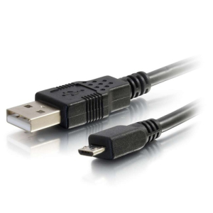 C2G Cable M/M de USB 2.0 A a Micro-B, 2 m (6,6 ft), negro 6 ft)