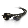 C2G 2m, CEE 7/7 - C15 IEC Negro CEE7/7 C15 acoplador C2G 2m