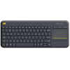 Logitech K400 Plus Tv teclado RF inalámbrico QWERTZ Alemán Negro