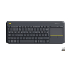 Logitech K400 Plus Tv teclado RF inalámbrico QWERTZ Suizo Negro