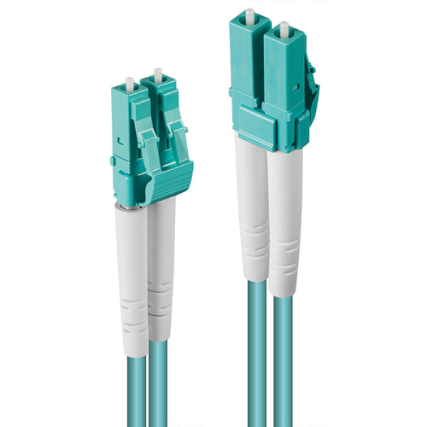 Lindy 46404 cable de fibra optica 100 m LC OM3 Turquesa