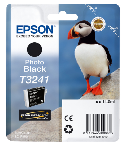 Epson T3241 - 14 ml - negro - original - cartucho de tinta - para SureColor P400, SC-P400 Epson T3241 Photo Black