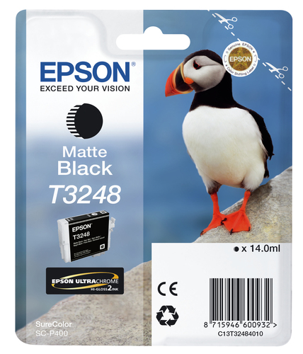 Epson T3248 - 14 ml - negro mate - original - cartucho de tinta - para SureColor P400, SC-P400 Epson T3248 Matte Black