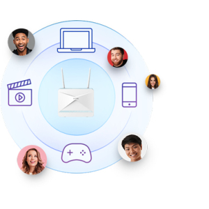 D-Link AX1500 4G Smart Router router inalámbrico Gigabit Ethernet Doble banda (2,4 GHz / 5 GHz) Azul, Blanco