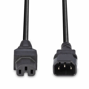 Lindy 30314 cable de transmisión Negro 2 m C14 acoplador C15 acoplador