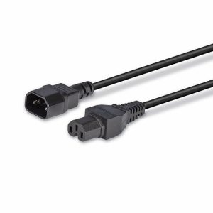 Lindy 30314 cable de transmisión Negro 2 m C14 acoplador C15 acoplador