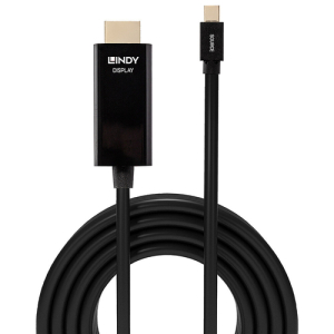 Alternative view of Lindy 36927 adaptador de cable de vídeo DisplayPort HDMI tipo A (Estándar) Negro