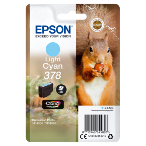 Epson Squirrel Singlepack Light Cyan 378 Claria Photo HD Ink