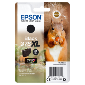 Epson Squirrel Singlepack Black 378XL Claria Photo HD Ink