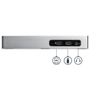 StarTech.com Replicador de Puertos USB 3.0 - Docking Station de Portátil para Dos Pantallas con Vídeo HDMI & DVI/VGA - Ladrón Hub de 6 Puertos USB 3.1 Gen 1 5Gbps, GbE y Audio - Dock Universal Tipo A - Win Mac