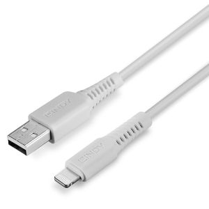 Lindy 31326 cable USB 1 m USB 2.0 USB A Blanco