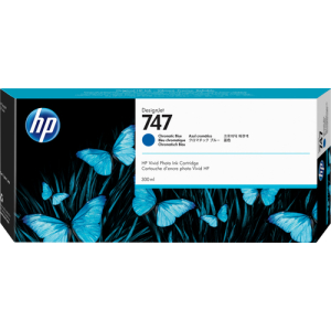 HP Cartucho de tinta azul cromática DesignJet 747 de 300 ml