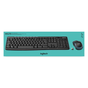 Logitech Wireless Combo MK270 teclado Ratón incluido USB AZERTY Belga Negro