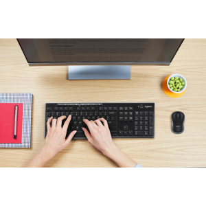 Logitech Wireless Combo MK270 teclado Ratón incluido USB AZERTY Belga Negro