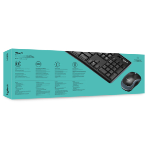 Logitech Wireless Combo MK270 teclado Ratón incluido USB AZERTY Belga Negro