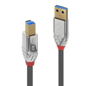 Lindy 36661 cable USB 1 m USB 3.2 Gen 1 (3.1 Gen 1) USB A USB B Cromo